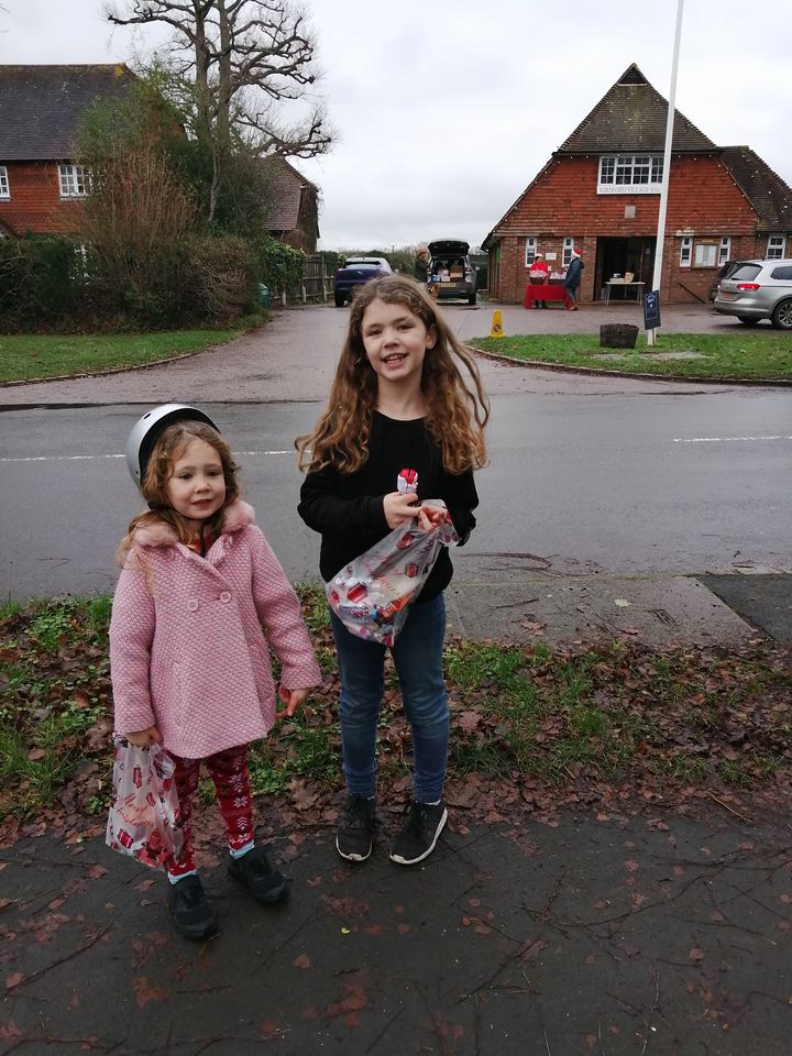 Maggie and Martha collect their sweets